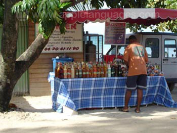 Un étale de marché