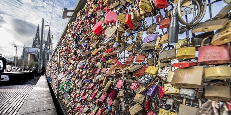 Cadenas sur le pont Hohenzollern