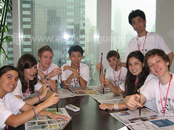 Des étudiants de notre école à Shanghai