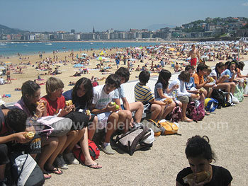 Nos étudiants sur la plage