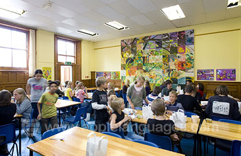 La cafétéria de l'école