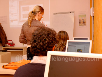 La salle informatique de l'école