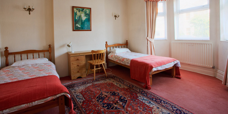 Chambre double dans une maison étudiante