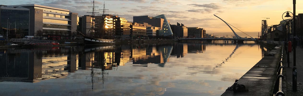 Vue de Dublin et de la Liffey