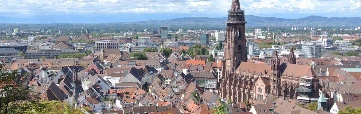 Vue aérienne de Fribourg-en-Brisgau, Allemagne