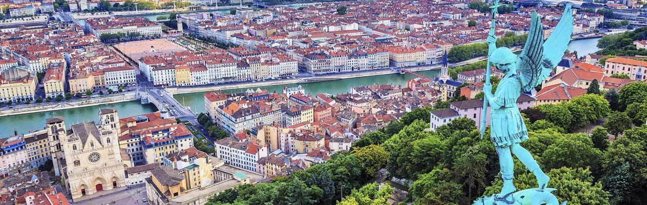 Vue de la ville de Lyon, France