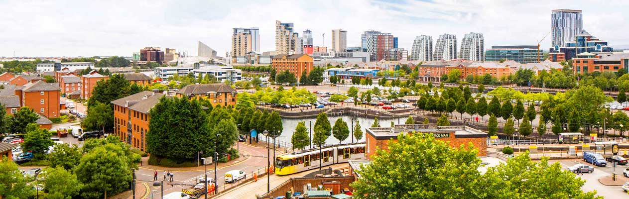 Quais de Manchester, nord de l'Angleterre