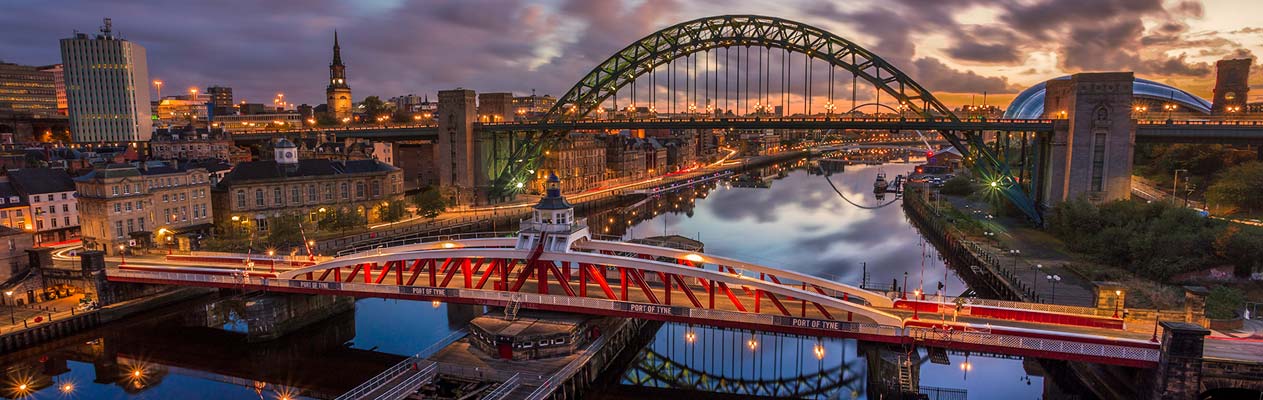 Fleuve Tyne à Newcastle, Angleterre