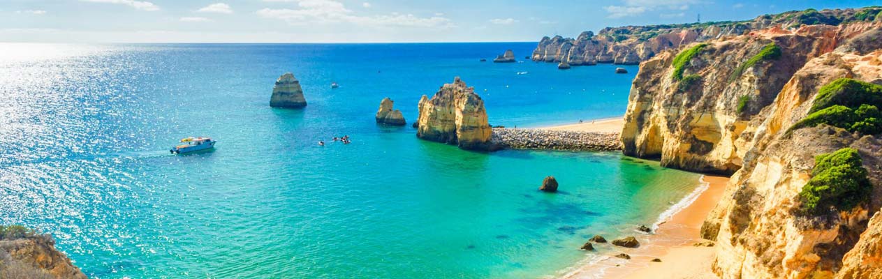 Superbe plage de l'Algarve, Portugal