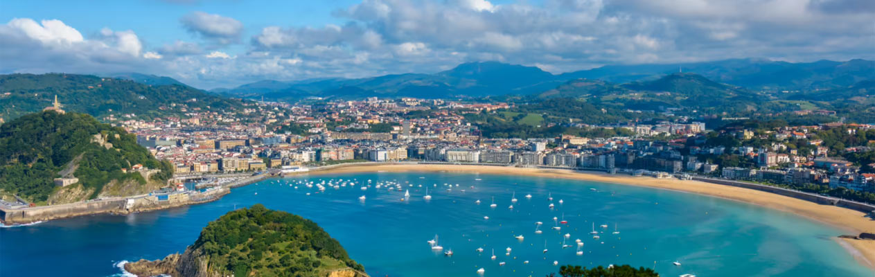 Baie de la Concha à Saint-Sébastien, Espagne