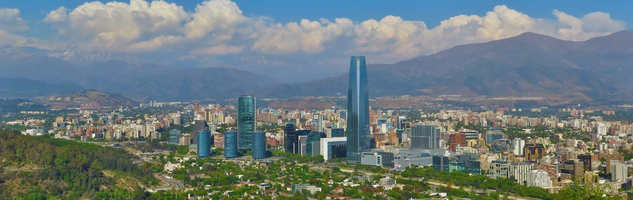 Vue de Santiago du Chili depuis le cerro San Cristóbal